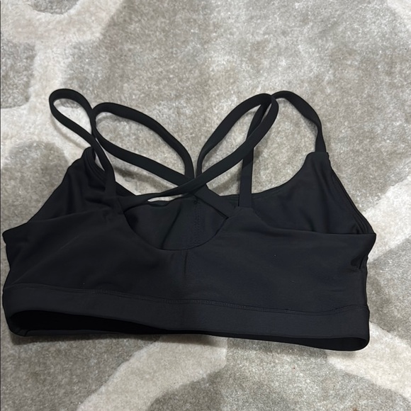 Aqua Black Strappy Sports Bra with Crossback Design - Picture 3 of 3
